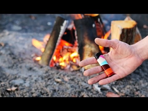 What happens if you throw one cigarette lighter into the fire ?