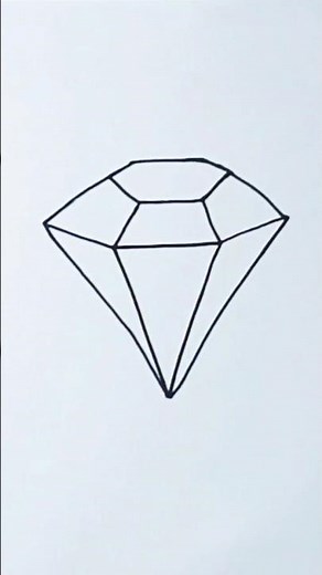 Easy Diamond Drawing 💖 | Simple Cute Sketch