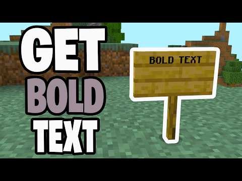 How To Get BOLD Text On Signs In Minecraft! - Tutorial