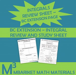 Integral BC Extension Interactive Review and Study Sheet for Calculus