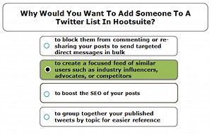 Why Would You Want to Add Someone to a Twitter List in Hootsuite?