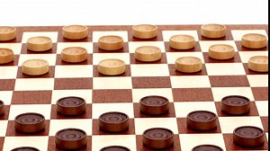 Husaria 15.4-Inch International Checkers Folding Wooden Game Set - 10x10 Board