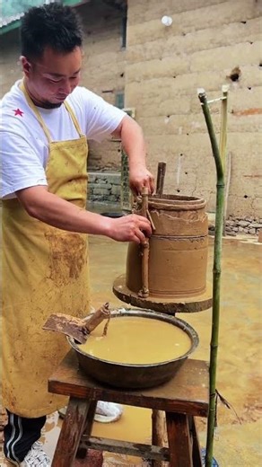 The process of making baskets from clay #shorts