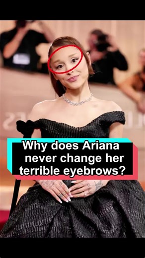 Why does Ariana Grande never change her terrible eyebrows? No one realizes that this decision ultimately earned her $15 million.#ArianaGrande#GoldenGlobe#celebrity#usa#fyp
