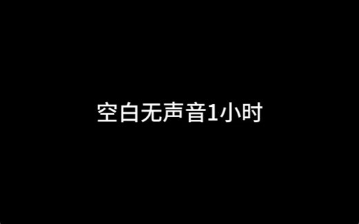 [自用] 空白无声音1小时