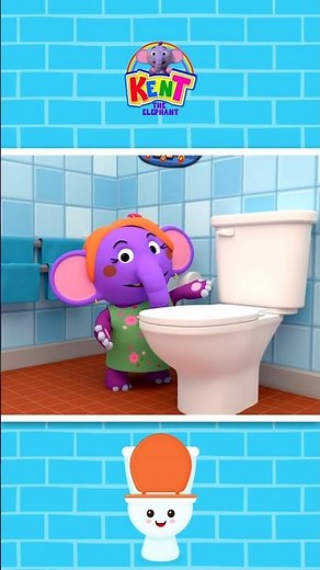 🚽 Potty Time! Say Bye Bye Poo Poo 💩 #shorts #kidssong #trending #kenttheelephant