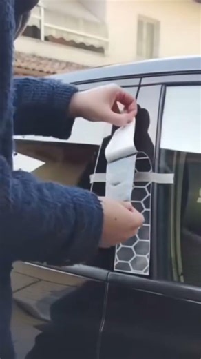 Installing stickers on car window frames neatly and precisely
