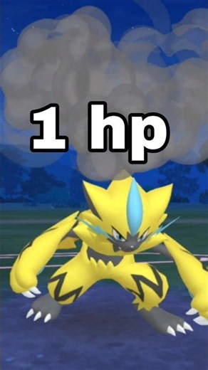1.1 hp ZERAORA vs grunt in Pokemon GO.