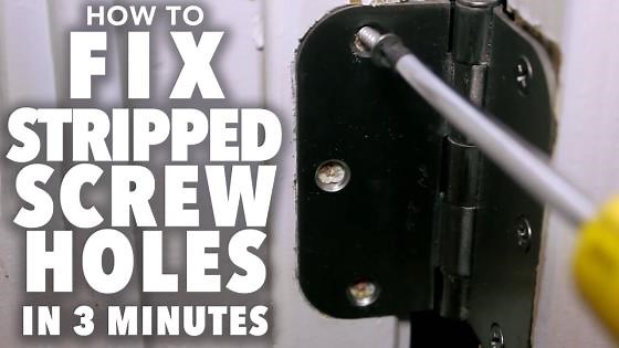 Fix stripped screw holes - 3 minute fix!