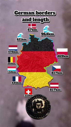German borders and length #germany #border #length #idk #fypppppppppppppp