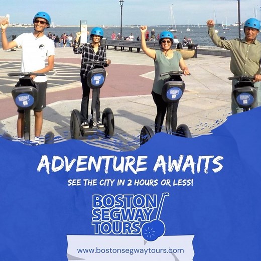 Winner of the 2022 Travelers’ Choice Award and TripAdvisor’s #1 tour has been the favorite all-outdoor experience in Boston for the past 6 years. Join us this weekend and create new memories with your friends and family! Claimed by many as the “The best way to see the city!” - come see for yourself. Book now! www.segwayinboston.com #boston #segway #tours #bostontour #bostonsegwaytour #toursinboston #sightseeing #sightseeingtour #bostonma #bostonusa #massachusetts #bostonsightseeing #bostontouris