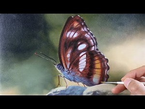 how to paint a butterfly - realistic butterfly painting tutorial