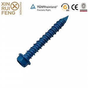 [Hot Item] Xrf Slotted Blue Concrete Screws 1 1/4" to 6" for Anchoring Masonry and Block