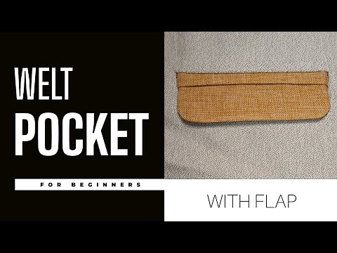How to sew easy a welt pocket with a flap | For beginners