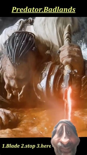 Dirk Defeated the Colossus 😱🔥 | Predator: Badlands (2025)#shorts #predator #monster #alien #scifi