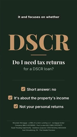 **Do I need tax returns for a DSCR loan?**