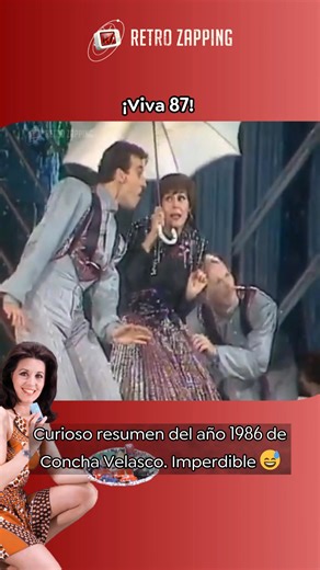 ¡Viva 87! En Nochevieja de 1986, TVE cerraba el año con el especial ¡Viva 87!, presentado por Concha Velasco dentro de la saga de programas “¡Viva!” que ocuparon los finales de año desde 1983. Dentro del especial había un número musical en el que Concha repasaba lo que había dado de sí 1986, enchufando titulares, nombres propios y guiños a la actualidad en una canción que funcionaba casi como “resumen cantado” del año. Me encanta como puede unir los temas de la OTAN, el paro, guerras y hasta el 