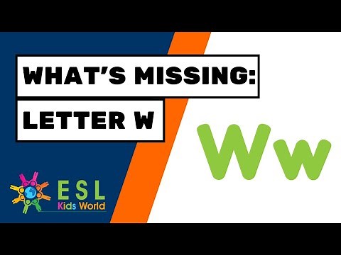 Missing Letter W Game | Find the Letter W | Alphabet Ww