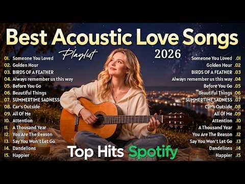 🎧 Best Acoustic Love Songs 2026 💖 Top Trending Spotify Hits 🌙 When You Need a Little Peace