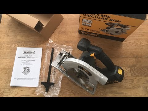 Grunder Cordless Circular Saw unpacking