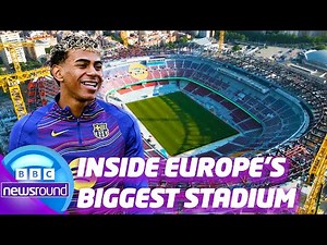 What's Inside Europe's BIGGEST Football Stadium? | Newsround | News For Kids