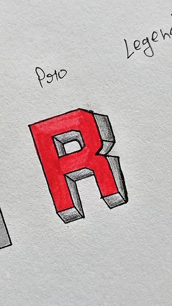 How to draw letter *R* beginner to legend ✏️ #art #drawing #tutorial #howtodraw #loveart