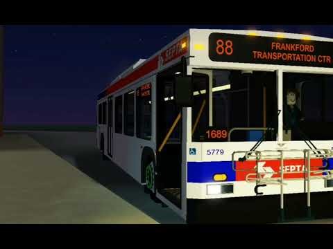 Septa Bus Action at Frankford Transportation Center.