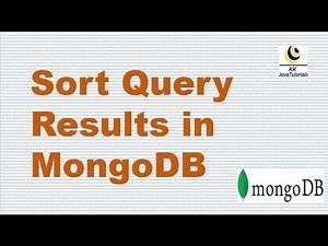 How to sort query results in MongoDB | MongoDB Tutorial