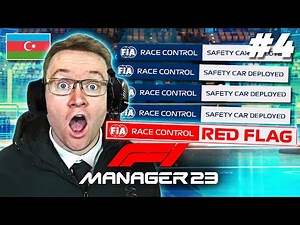 F1 Manager 2023 CAREER MODE EP 4: SIX CARS DNF IN BAKU