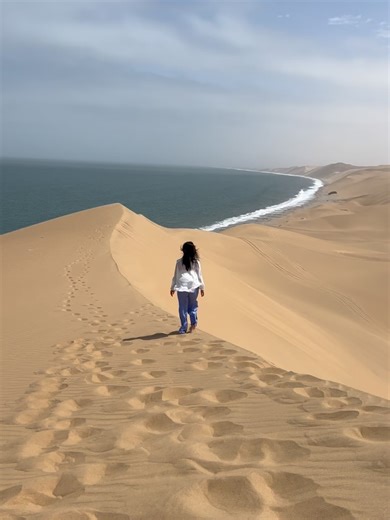 Bds 🇵🇹 on Instagram: "📍Sandwich Harbour. 🌊 Ce phénomène rare et naturel où le désert rencontre l’océan Atlantique. Des dunes gigantesques qui plongent directement dans la mer : encore un paysage exceptionnel de la Namibie. Incroyable . . . . . . . . #namibia #africa #afrique #southafrica #walvisbay #namib #desert #visitafrica #sandwichharbour #travel #wonderful_places #sossusvlei #deadvlei #natgeo #nature"