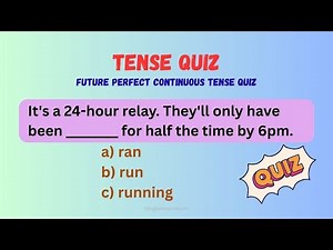 Future Perfect Continuous Tense Quiz | English Grammar Practice | English Exam Room