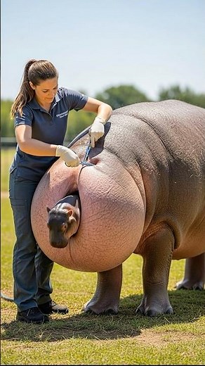 Doctor Saves Baby Hippo | Hippo Surgery Rescue Story | Heart-Touching Wildlife Care #hippopotamus