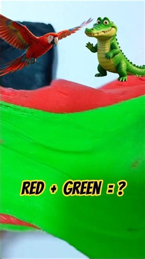 Red + Green = ??? 🎨 Clay Mixing #shorts #asmr #viral