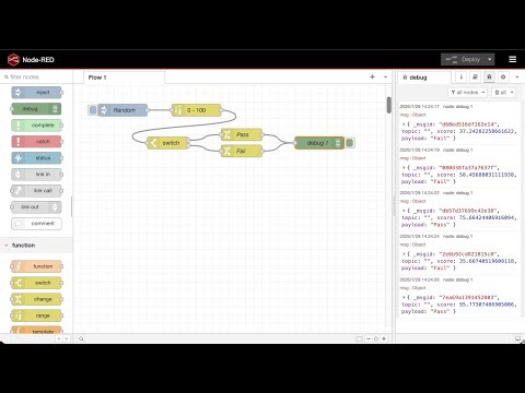 Fundamental nodes in Node-RED