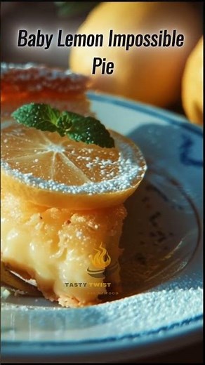 Baby Lemon Impossible Pies 🍋 Mini Magic Dessert Recipe #food #christmas #reels #recipe