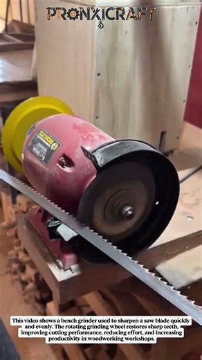 Fast Saw Blade Sharpening with Bench Grinder | Efficient Workshop Technique