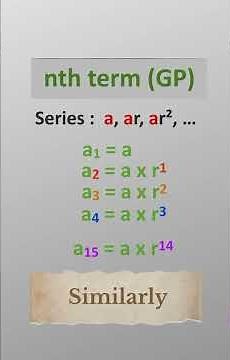 GEOMETRIC PROGRESSION (GP) nth term & Sum of n terms Formulas and their Derivation using BASIC
