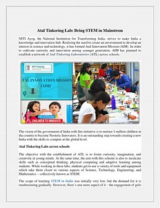 Atal Tinkering Lab: Bring STEM in Mainstrem - SlideServe