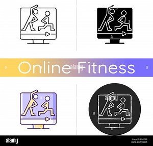 Online fitness classes icon Stock Vector Image & Art - Alamy