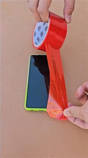 Applying the sticker to your phone screen – you won't believe the result! #diy