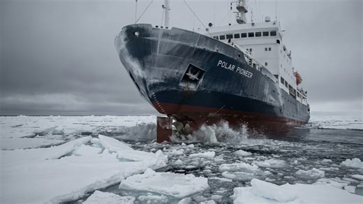 This bow propeller crushes 20 inch ice