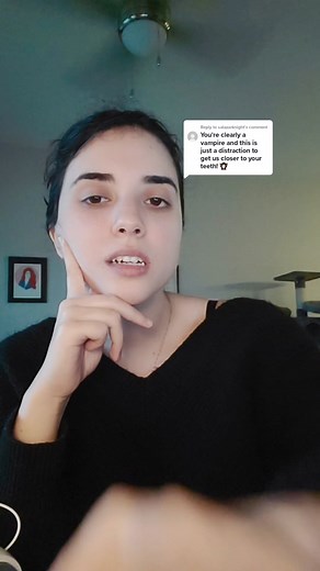 Reply to @salazarknight :: I swear on my grave :: #comment #answer #vampire #fantasy #fang #fangs #dhampir