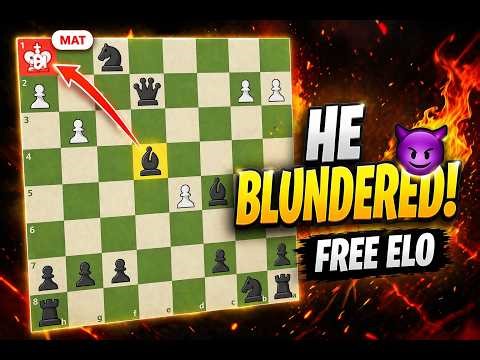 😈 HE BLUNDERED! Instant Checkmate & Free Elo ♟️🔥