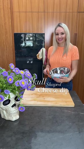 Calavera Cheese Dip for Día de los Muertos