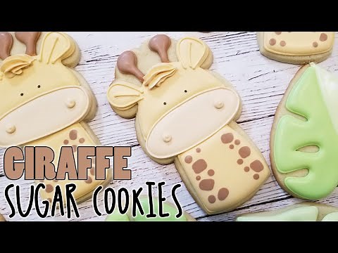 Giraffe African Safari Decorated Sugar Cookies on Kookievision