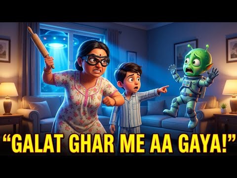 Alien Galat Ghar Me Aa Gaya 😱 | Indian Mom vs Alien Funny Cartoon ‪@Tarun-Advancher-Toon‬