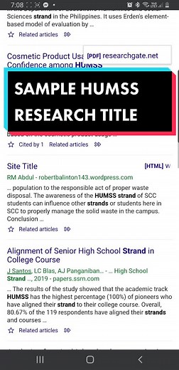 Quantitative Research Topics for Grade 12 HUMSS Students