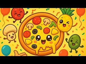 Pizza Party Time | Fun Toppings Sing Along for Kids | ‪@FunBingeCartoons-yt‬