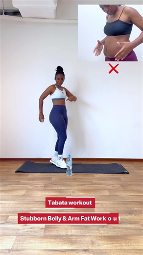 Stubborn Belly & Arm Fat Workout. Do 3 sets for effective results Full workouts on my YouTube IRENE MUTWIRI #tabata #exercise #workout #Fitness #exercisemotivation