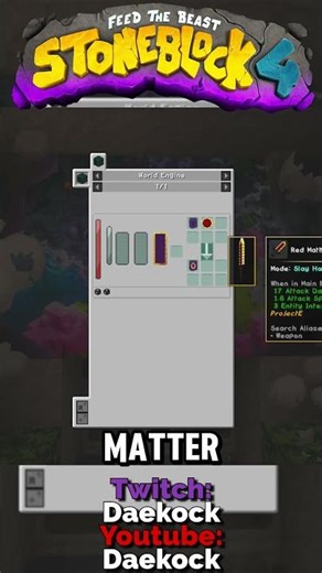 Forge a Red Matter sword in FTB StoneBlock 4 ⚔️